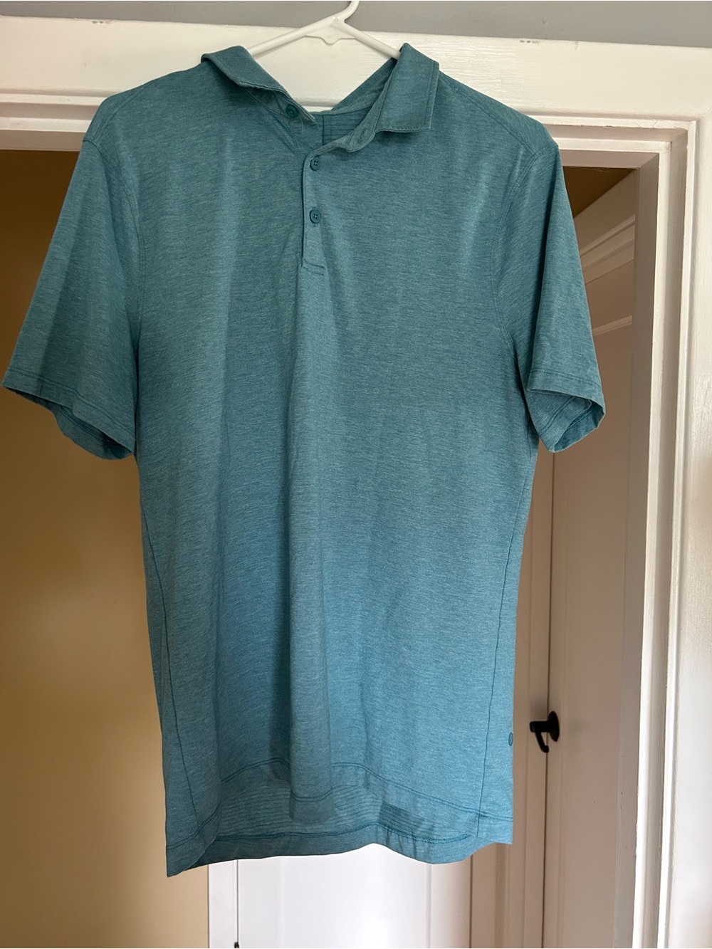 lululemon athletica Men's Short Sleeve Polo - Teal Blue